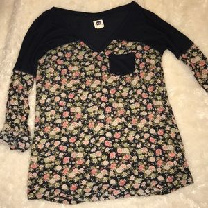 Floral Baseball T
